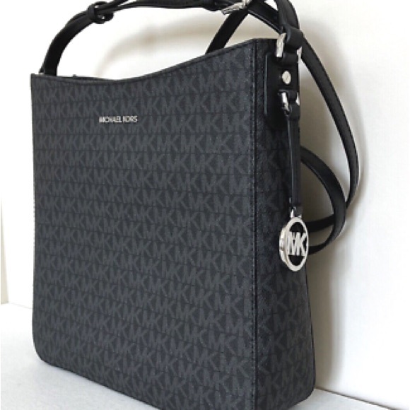 Michael Kors Charcoal Monogram Travel Crossbody - Picture 1 of 3